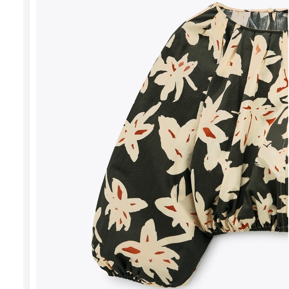 Zara Tops Zara Floral Printed Crop Top Poshmark